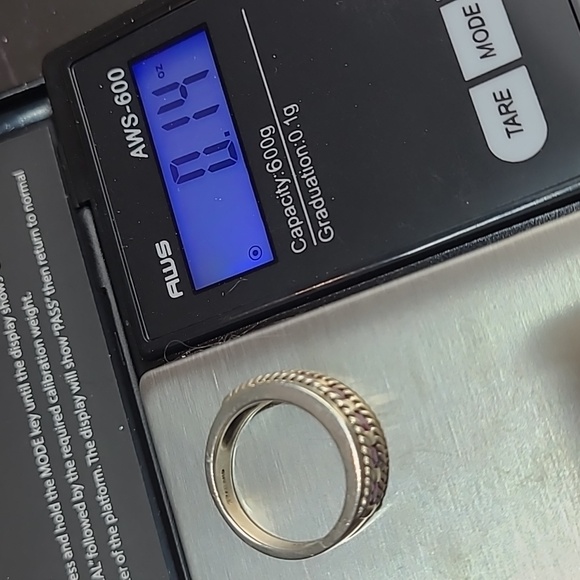 GENUINE RUBY RED BRAIDED STERLING SILVER CHANEL SET BAND - Picture 15 of 15